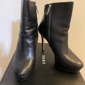 DKNY Sleek Black Stiletto Booties